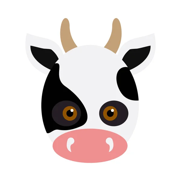 Kráva zvířecí karneval maska. Bílá černá tečkovaná hovězí — Stockový vektor