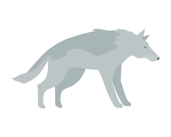 Wolf-Vektor-Illustration in flachem Design — Stockvektor