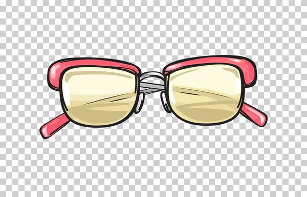 Fashionable Glasses with Coral Frame Illustration — Stock Vector