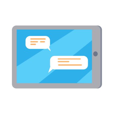 Tablet ya da cep telefonu düz vektör simgesi