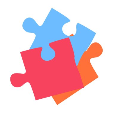 Beyaz vektör izole renkli bulmaca Eements