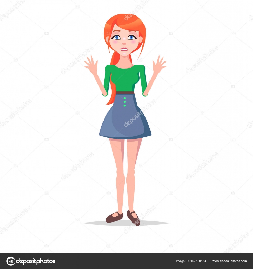 Scared Face Girl Clip Art - Scared Face Girl Image