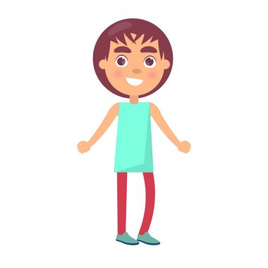 Çocuk gülümseyen mutlu çocuk günü vektör ile selamlıyor