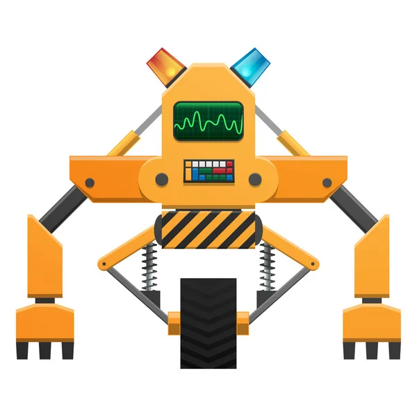 Robot met knoppen en indicatoren illustratie — Stockvector