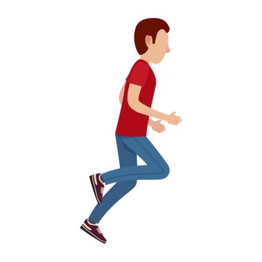 Hareket illüstrasyon karikatür erkek karakter