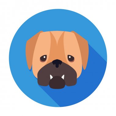 İngilizce Bulldog wailful namlu sanat simge çizilmiş