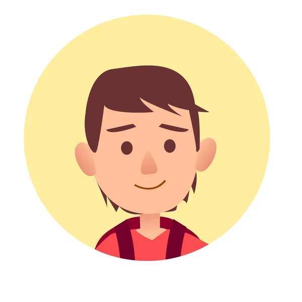 Niño feliz con expresión facial seria — Vector de stock