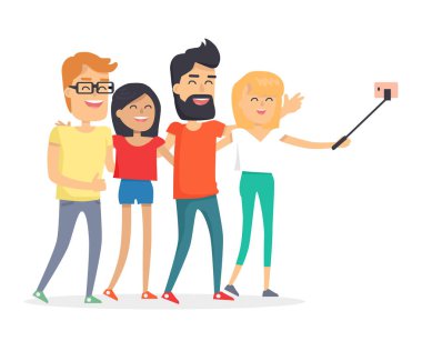 Dostluk günü kutlama illüstrasyon izole