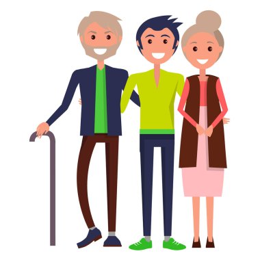 Veliler günü Poster neşeli aile tasvir