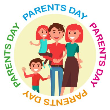 Veliler günü Poster Circle yazıt ile