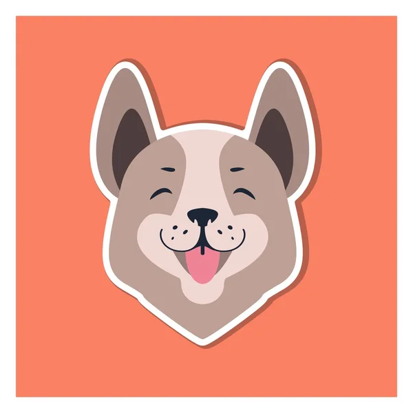 Středoasijský pastevecký pes nebo sibiřský Husky hlava — Stockový vektor