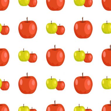 Kırmızı ve yeşil elma Seamless Modeli lezzetli meyve