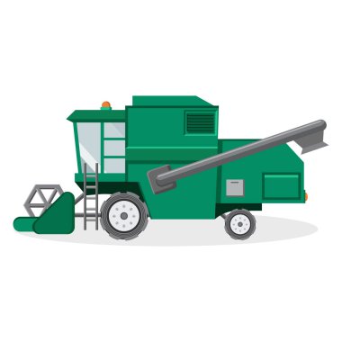 Yeşil birleştirmek hasat için çiftçiler illüstrasyon