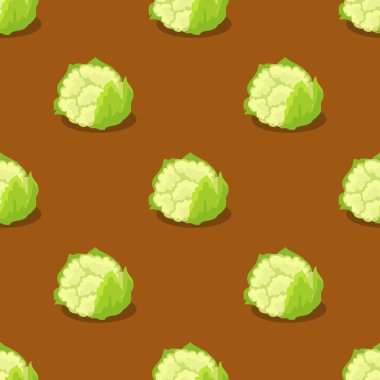 Üzerinde kahverengi Seamless Modeli izole karnabahar