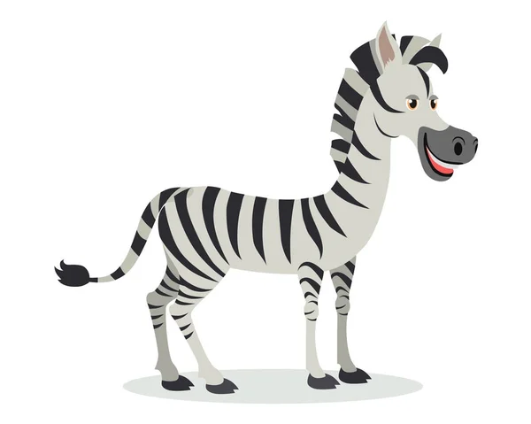 Zebra kreskówka ikona płaska — Wektor stockowy