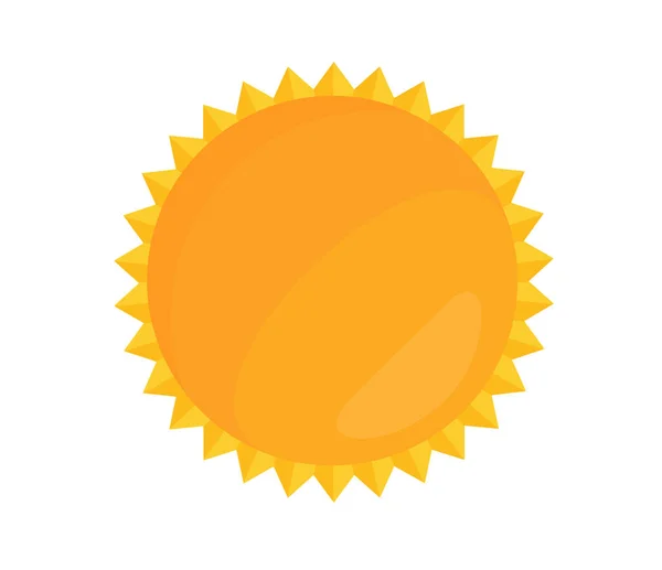 Cartoon Bright Sun Vector Illustration in Flat — Stock Vector