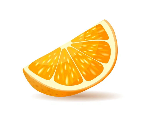 Tranche d'orange avec illustration vectorielle Peel — Image vectorielle