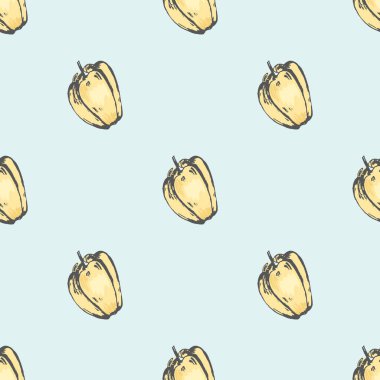 Tatlı biber illüstrasyon sonsuz doku içinde