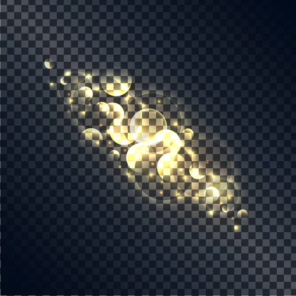 Блискучі бульбашки зі світлих ізольованих ілюстрацій — стоковий вектор