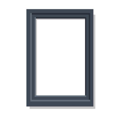 Gerçekçi çift siyah çerçeve düz ve gölge Tema