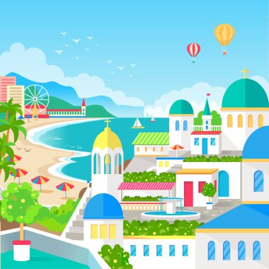 Long Beach tatil beldesi muhteşem görünümü