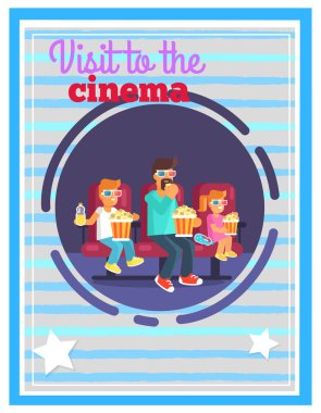 Paket patlamış mısır ile 3d film sinema için ziyaret