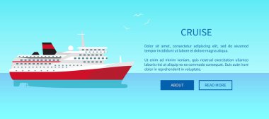Cruise Liner kavramı seyahat Web sayfa tasarım