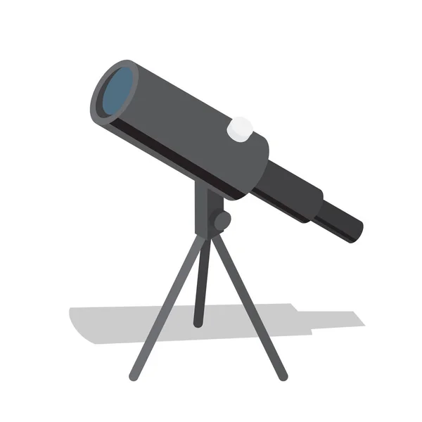 Instrumento óptico telescópio ajuda na observação — Vetor de Stock