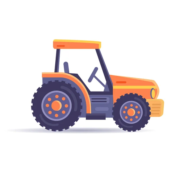 Vehículo tractor excavadora aislado en vector blanco — Vector de stock