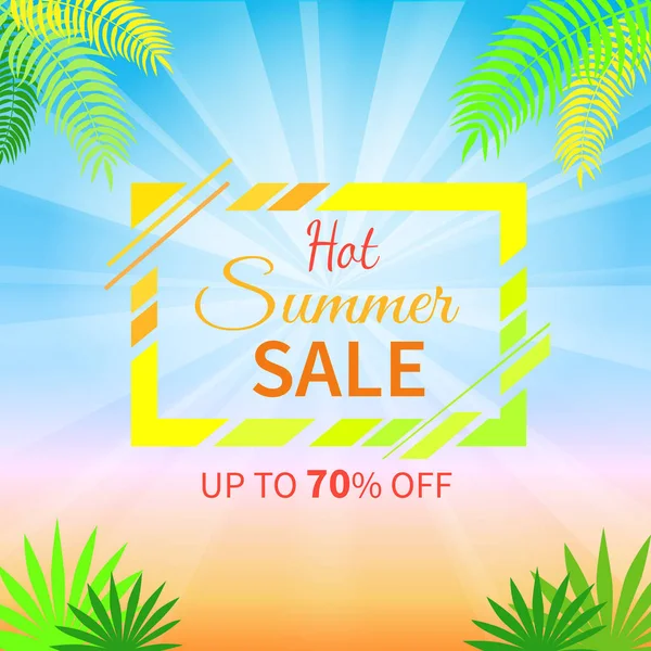 Summer Sale up to 70 off Colorful Illustration — Stock Vector