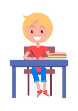 Okul vektör çizim öğrenci ile başa