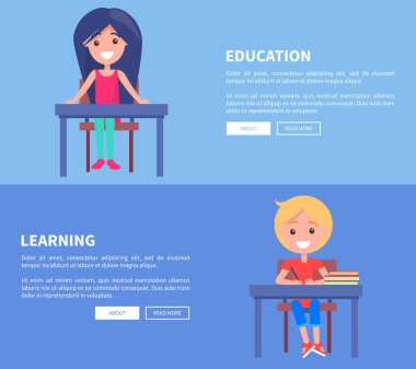 Eğitim kümesi posterler erkek ve kız ile öğrenme