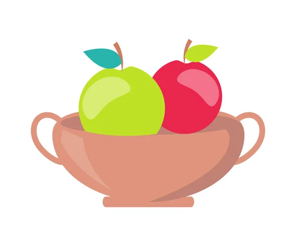Wazon z jabłek minimalistyczny wektor ilustracja — Wektor stockowy