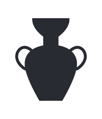 Antik Yunan vazo beyaz illüstrasyon izole