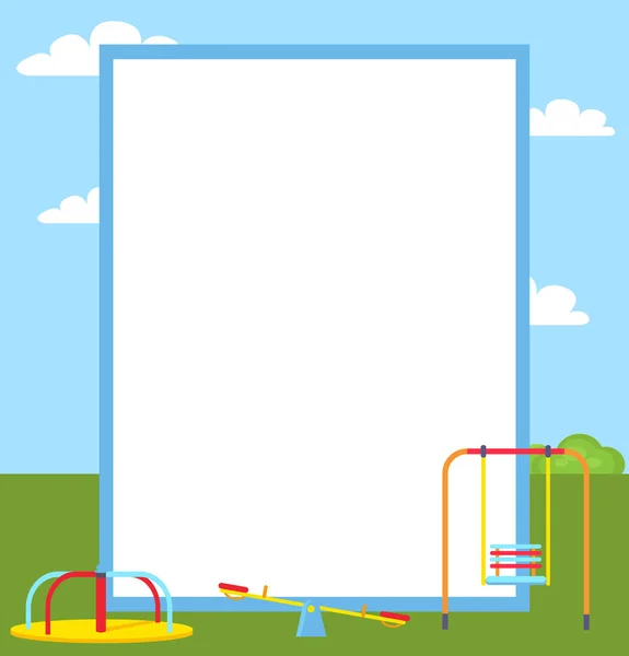 Playground Colorful Posters Vector Illustration — Stock Vector