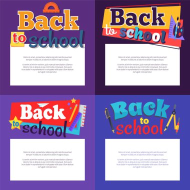 Çerçevedeki metin için yer ile okul Poster geri