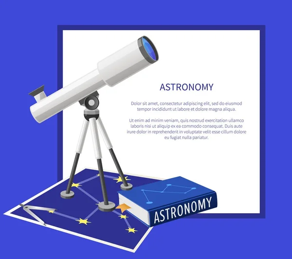 Bannière astronomique avec cadre pour vecteur de texte — Image vectorielle