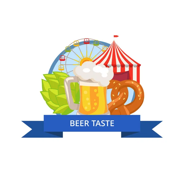 啤酒品味海报 — 图库矢量图片