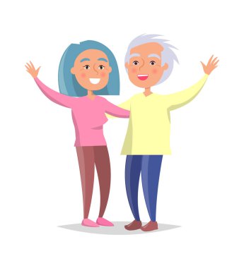 Üst düzey çift dalga eller vektör illüstrasyon izole