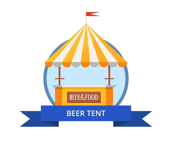 Beer Tent at October festival Vector Illustration — Stock Vector