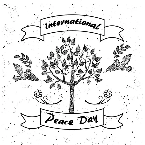 Διεθνής Ημέρα Ειρήνης διαφημιστική αφίσα — Διανυσματικό Αρχείο