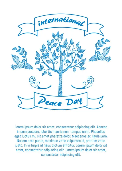 国际和平日宣传海报 — 图库矢量图片