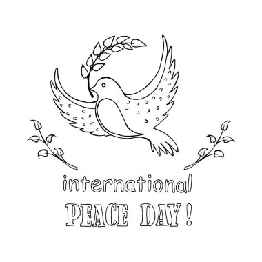 Uluslararası Barış günü vektör çizim logosu