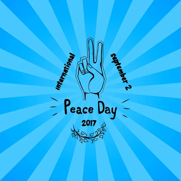 International Peace Day Poster 21 September 2017 — Stock Vector