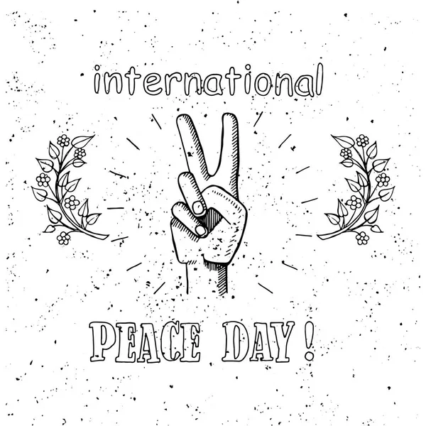 International Peace Day Poster 21 September 2017 — Stock Vector