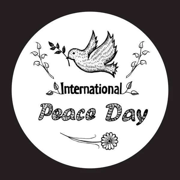 国際平和の日ベクター イラスト ロゴ — ストックベクタ