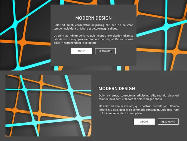 Design moderne Pages Web Set Illustration vectorielle — Image vectorielle