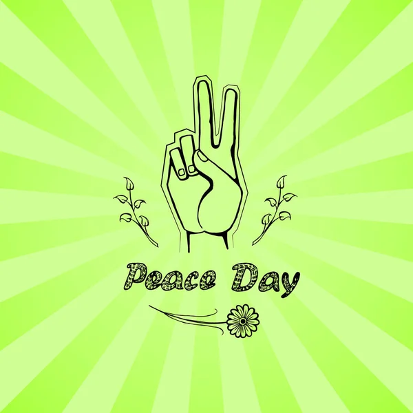 International Peace Day Poster 21 September 2017 — Stock Vector