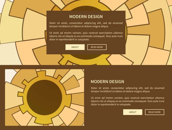 Moderne Design twee webpagina's Vector Illustratie — Stockvector