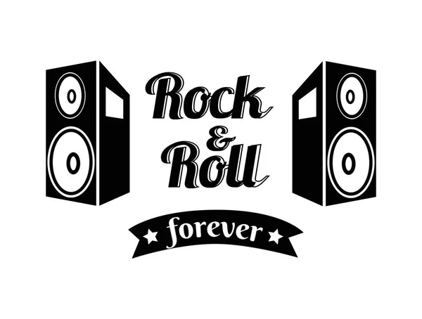 Rock n roll Forever menyfliksområdet vektorillustration — Stock vektor